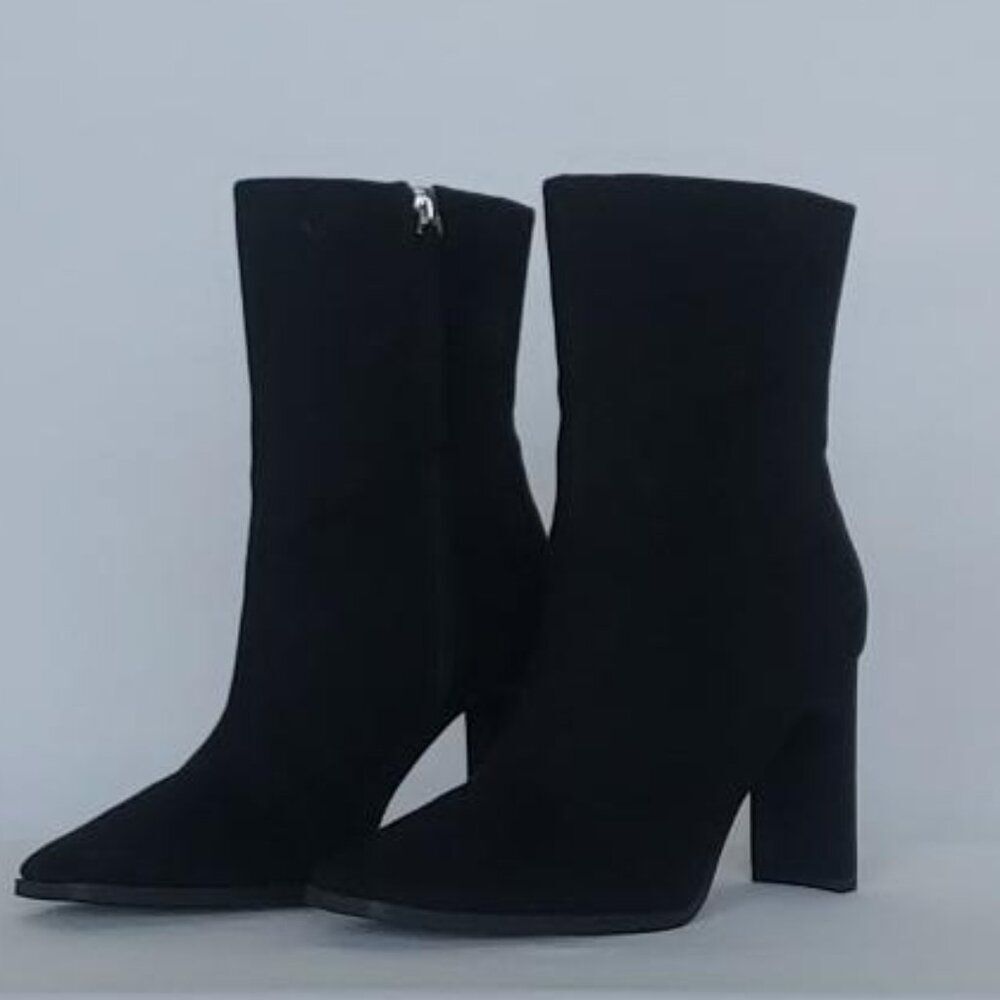 Worthington Women’s Boots Square Toe High Heels Mid-Calf Black Size: 7.5 NWOT